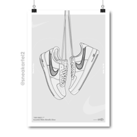 Image 1 of Sneaker Poster Air Force 1 “Metallic Silver” Custom