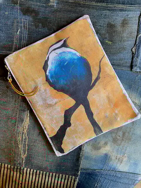 Image of blue bird II pouch