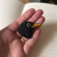 Blackbird Hand Stitched Brooch