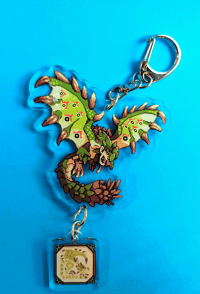 Image 3 of Rathalos and Rathian Double Sided Connected Charm