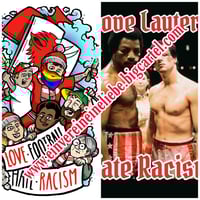 Image 1 of LOVE FOOTBALL-HATE RACISM/LOVE LAUTERN- HATE RACISM 