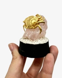 Image 3 of Crab Rose quartz dome