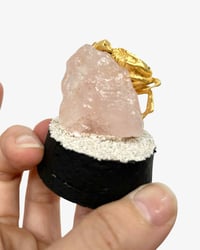 Image 4 of Crab Rose quartz dome