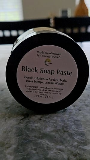 Image of Black Soap Paste with Tea Tree Oil Full Body Gentle Exfoliation