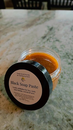 Image of Black Soap Paste with Tea Tree Oil Full Body Gentle Exfoliation