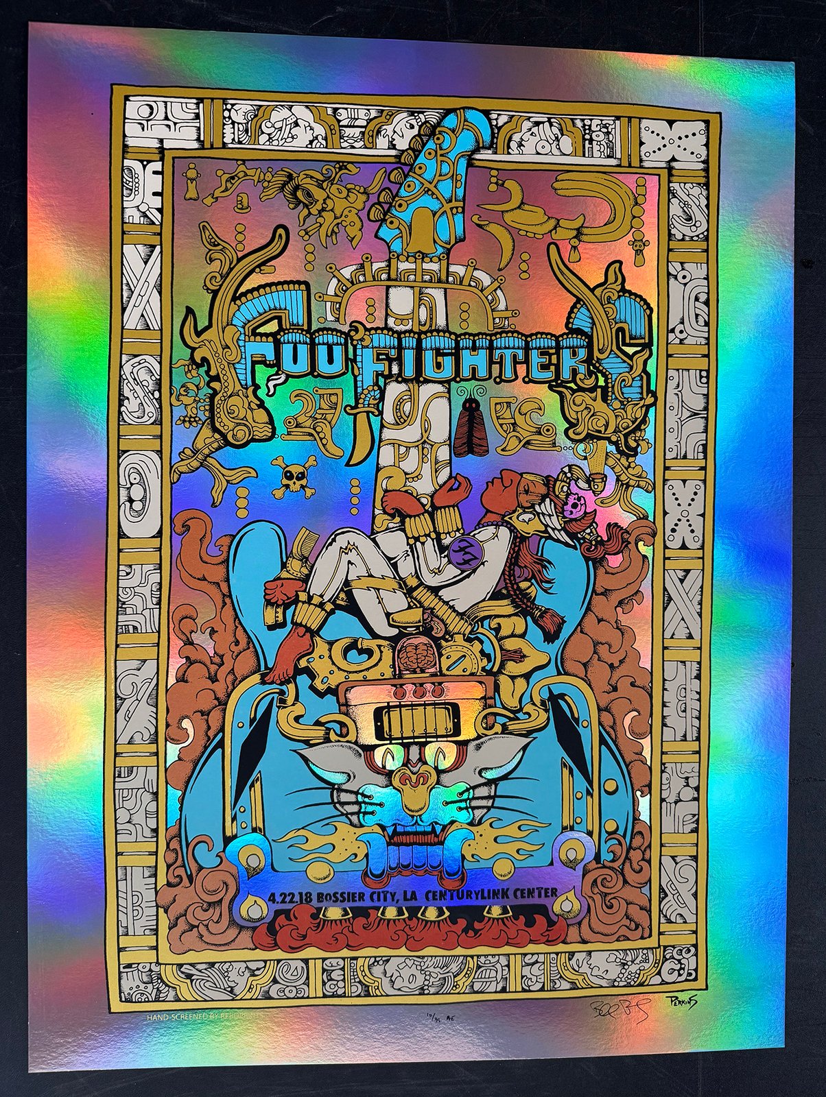 Foo Fighters - official gig poster, Bossier City, LA 2018 | Billy