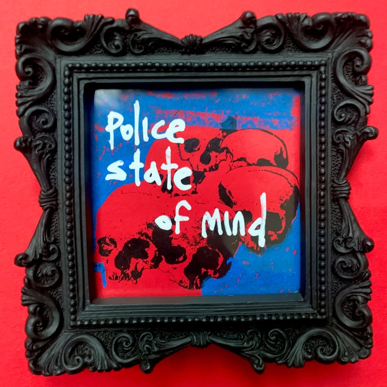 Police State of Mind mini 3x3 FRAMED