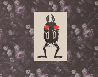 Mothman Linocut Art Print - Mini