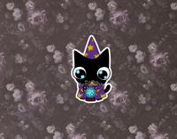 Wizard - Cats in Costumes Die Cut Sticker