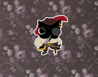 Pirate - Cats in Costumes Die Cut Sticker
