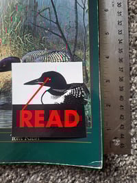Laser Loon Read Sticker