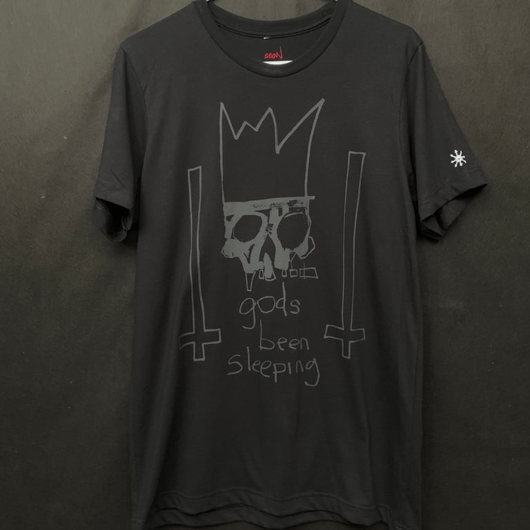 Gods Been Sleeping T-shirt GRY/BLK (limited edition)