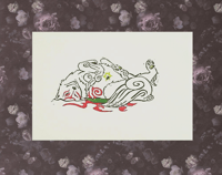 Okami Linocut Art Print - Small