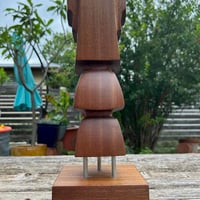 Image 4 of Mahogany Tiki Sculpture with Base