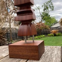 Image 3 of Mahogany Tiki Sculpture with Base