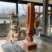 Image 2 of Mahogany Tiki Sculpture with Base