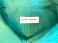 Image 3 of Dries Van Noten summer weight green shirt, size 46 (fits M)