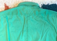 Image 7 of Dries Van Noten summer weight green shirt, size 46 (fits M)