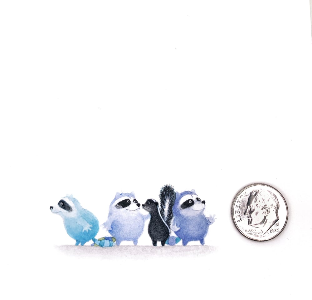 Image of Welcome Committee - an original tinywatercolor