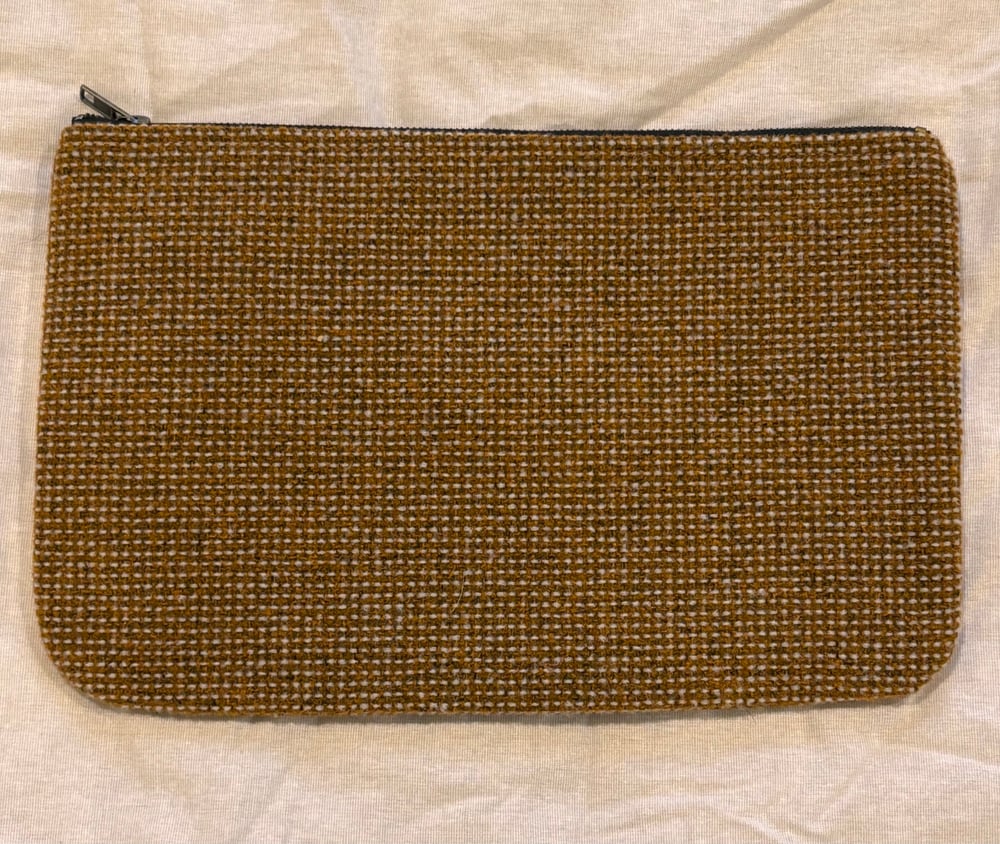 Image of Malibu Clutch in Mustard Tweed 
