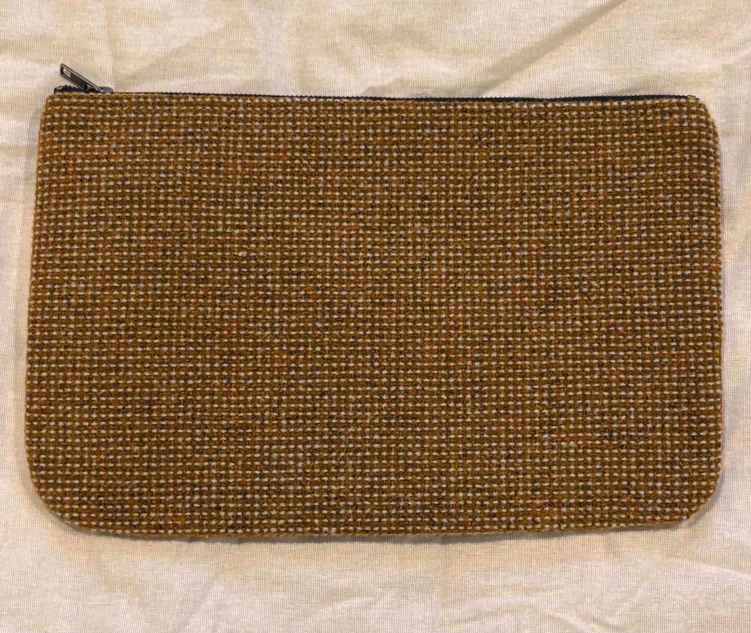 Image of Malibu Clutch in Mustard Tweed 