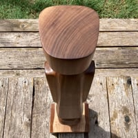 Image 5 of Moai Walnut Tiki Sculpture with Matching Base