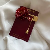 Image 2 of Scarlet Meidiland ❋ [ 簪 ] Hand sculpted Hair Ornament