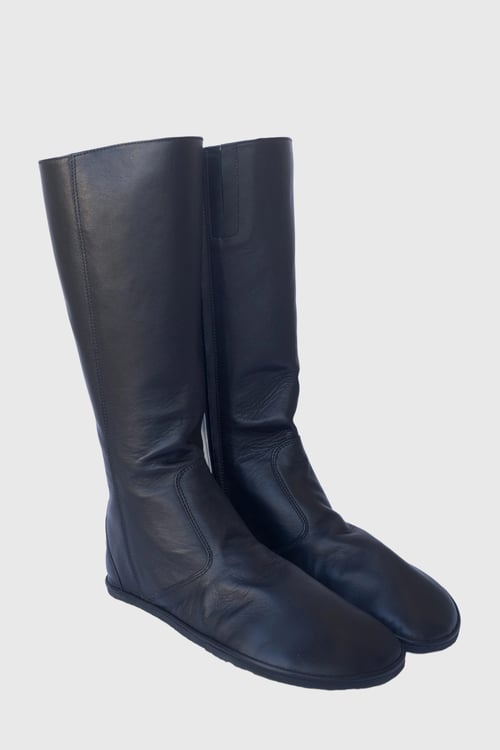 Image of Riding style boots - Vera in Matte Black - 40 EU wide - Ready to ship