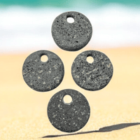 Image 3 of Small Round Lava Necklace (#01)