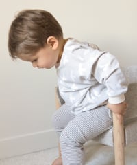 Image 4 of LEGGING ALMA beige rayé