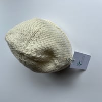Image 1 of Black Isle Beanie in Cream Shetland Wool