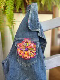 Image 3 of Flower Power Hand Embroidered Brooch