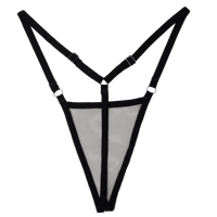 Image 2 of Cream Floral Tulle G-String