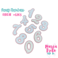 Image 1 of Fancy Number's 0-9 Die Cut 1263
