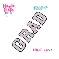 Image 1 of "GRAD" 3" Word Only Die Cut 