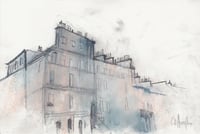 Image 2 of Tenements On The Corner Of Howe Street and Heriot Row, Edinburgh - Charcoal and Soft Pastels on Pape