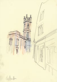Image 2 of Saint Stephen's Church From Saint Stephen's Street - Pencil and Soft Pastels on Paper 