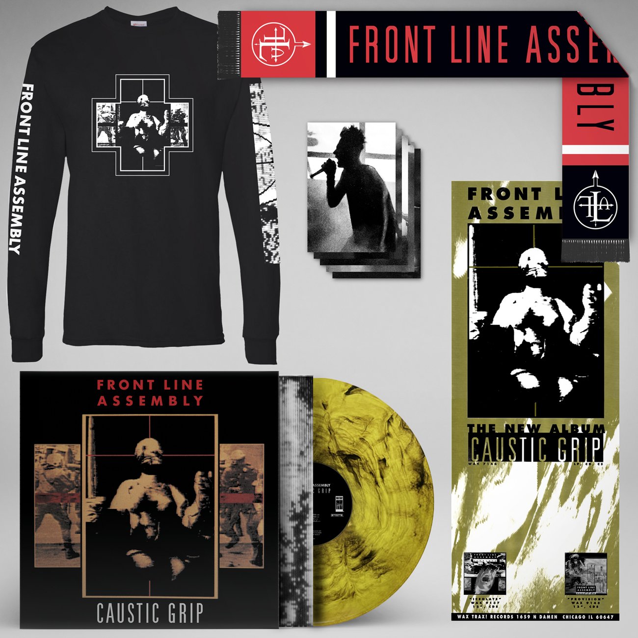 FRONT LINE ASSEMBLY - Caustic Grip /LIMITED RESIST BUNDLE | Wax Trax ...