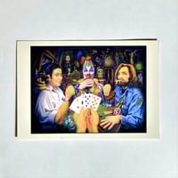 Image 2 of RARE Postcard Depicting Manson, Berkowitz, & Gacy Playing Poker, YOU Are The 4th Person At The Table