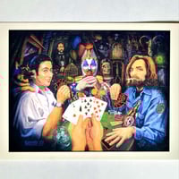 Image 3 of RARE Postcard Depicting Manson, Berkowitz, & Gacy Playing Poker, YOU Are The 4th Person At The Table