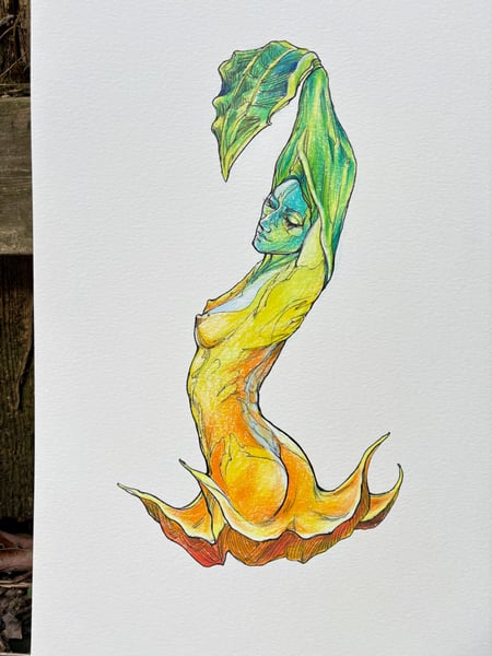 Image of Original Angel Trumpet Figure