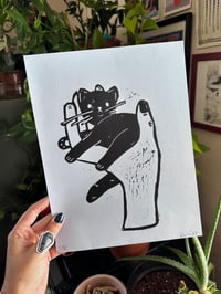 Image 1 of Linocut Cat Print