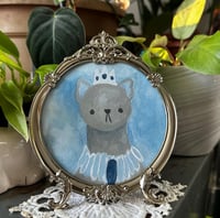 Image 1 of Princess Cat Framed Original Painting