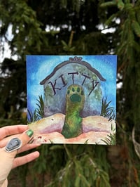 Image 1 of Graveyard Cat Print