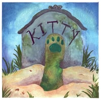 Image 2 of Graveyard Cat Print