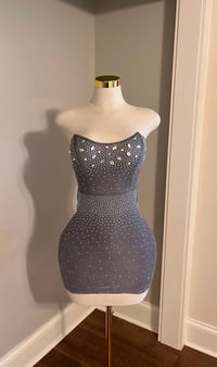 Image 2 of Melanie rhinestone mini dress
