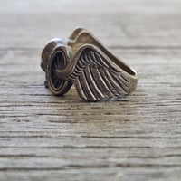 Image 2 of Winged Wheel Skull Ring, c. 1970s