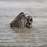 Image 3 of Winged Wheel Skull Ring, c. 1970s