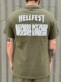 Image 2 of HELLFEST SHIRT (ARMY GREEN)