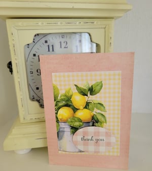 Image of Gingham and Lemons Thank You